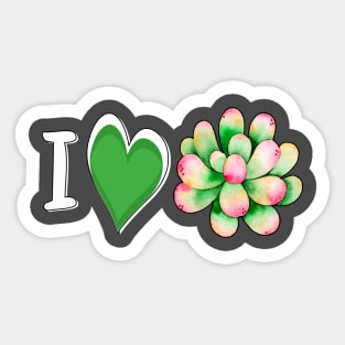 I Heart Succulents Sticker